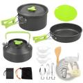 16pcs Camping Cookware Set with Kettle and Stove Pot