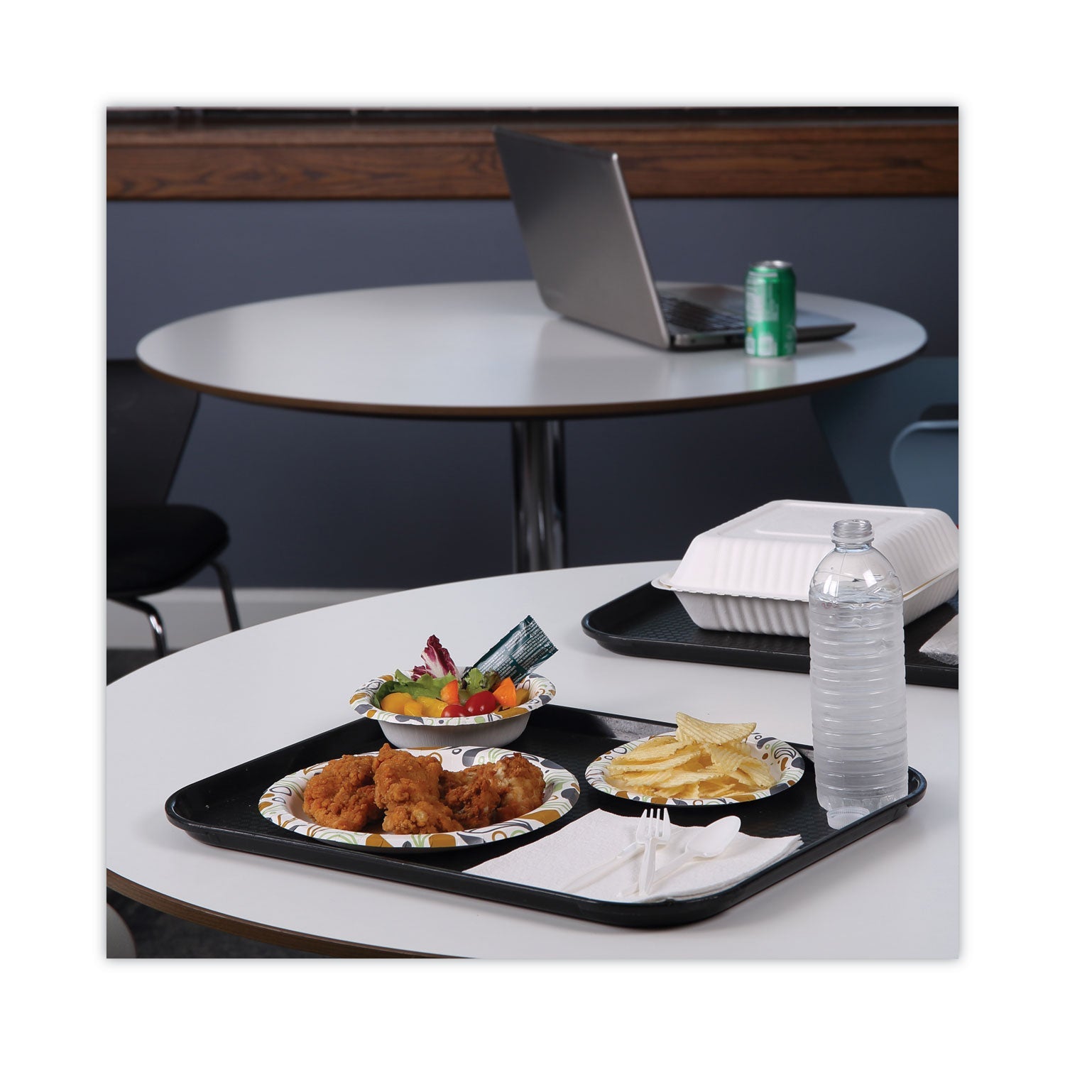 Boardwalk Deerfield Printed Paper Plates, 9" dia, Coated/Soak Proof, Multicolor, 125/Pack, 8 Packs/Carton