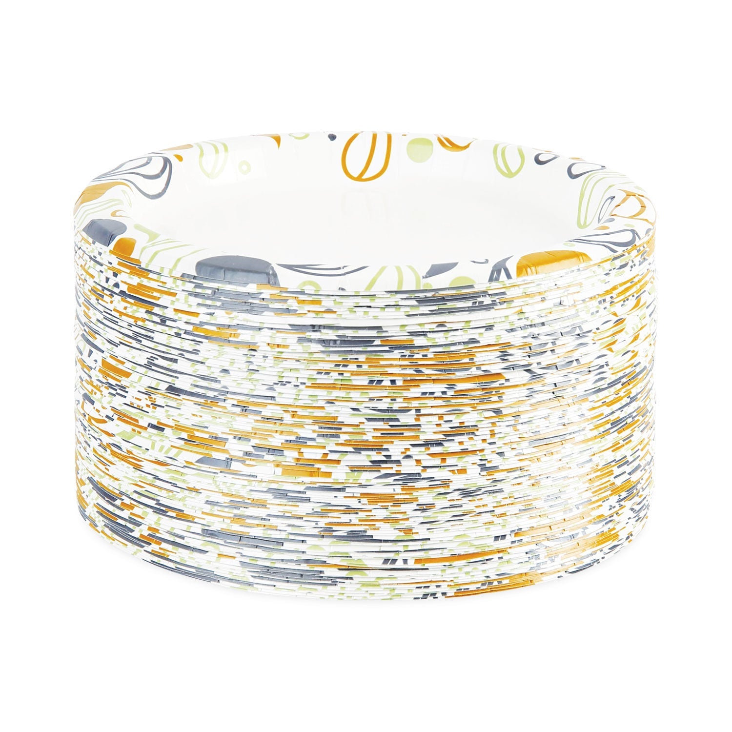 Boardwalk Deerfield Printed Paper Plates, 9" dia, Coated/Soak Proof, Multicolor, 125/Pack, 8 Packs/Carton