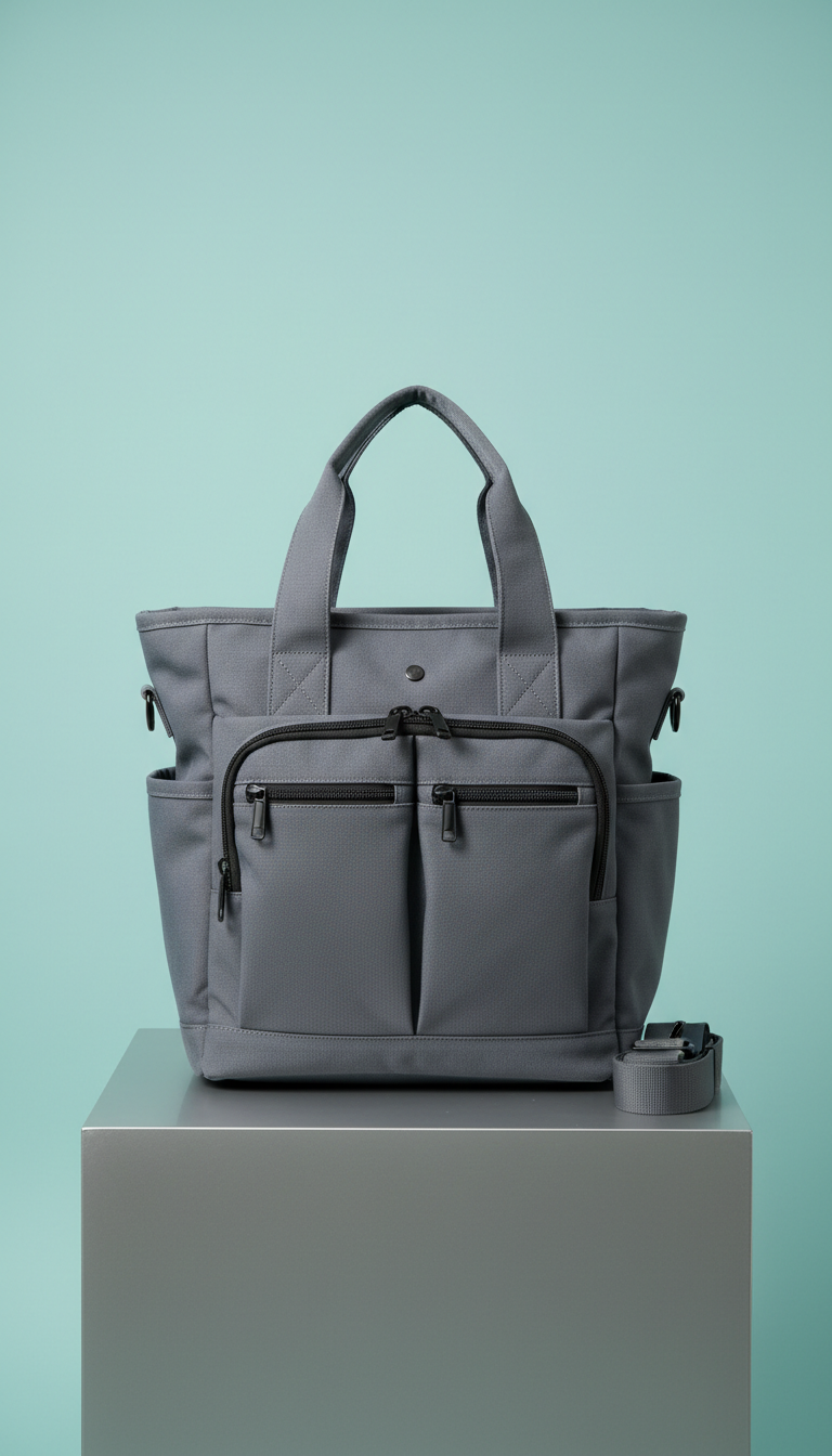 Utility Tote Bag with Reinforced Base