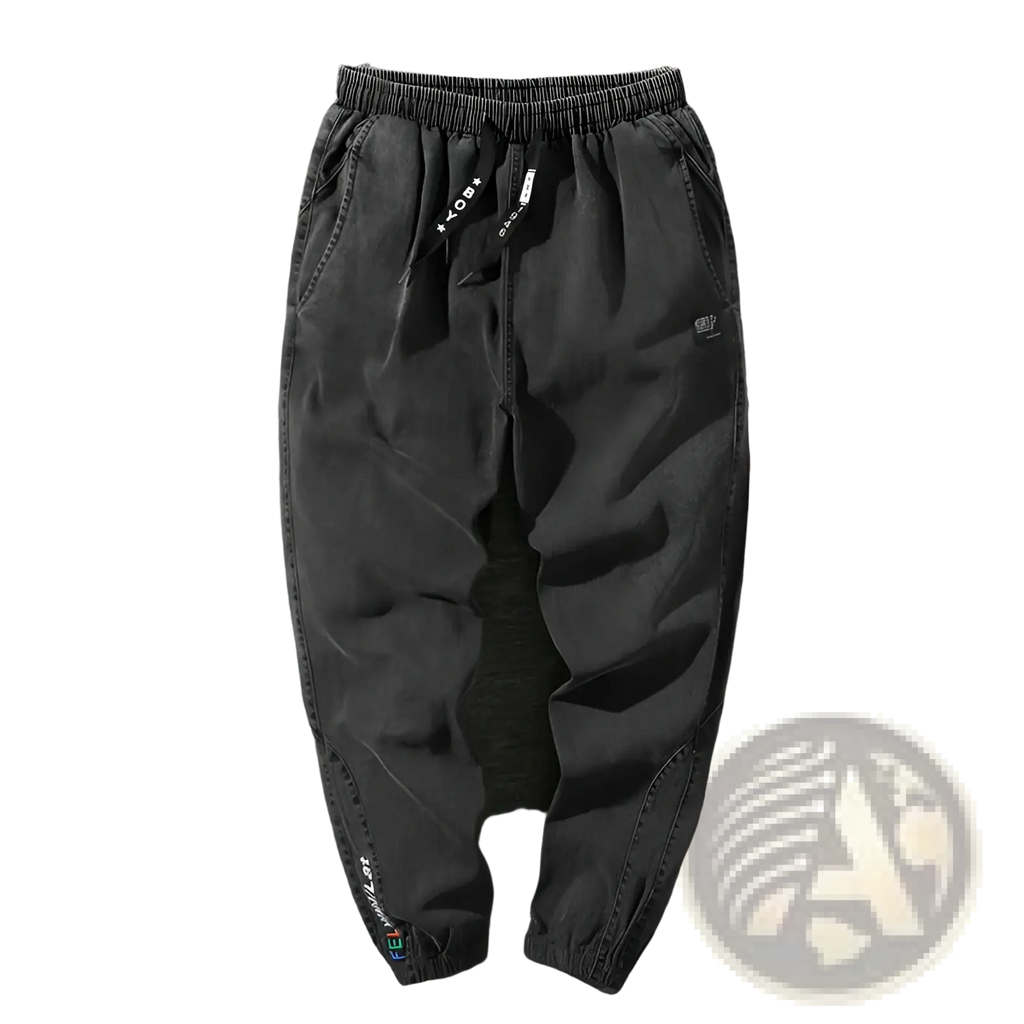 Men's Relaxed Fit Denim Joggers with Drawstring Waist