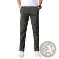 Men's Slim Fit Elastic Cotton Straight Leg Chino Pants