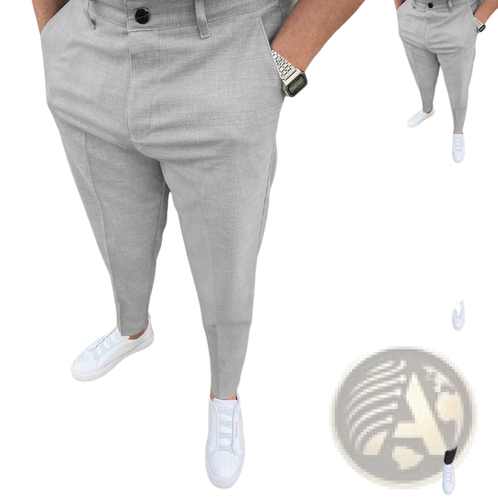 Men's Slim Fit Textured Tapered Chinos